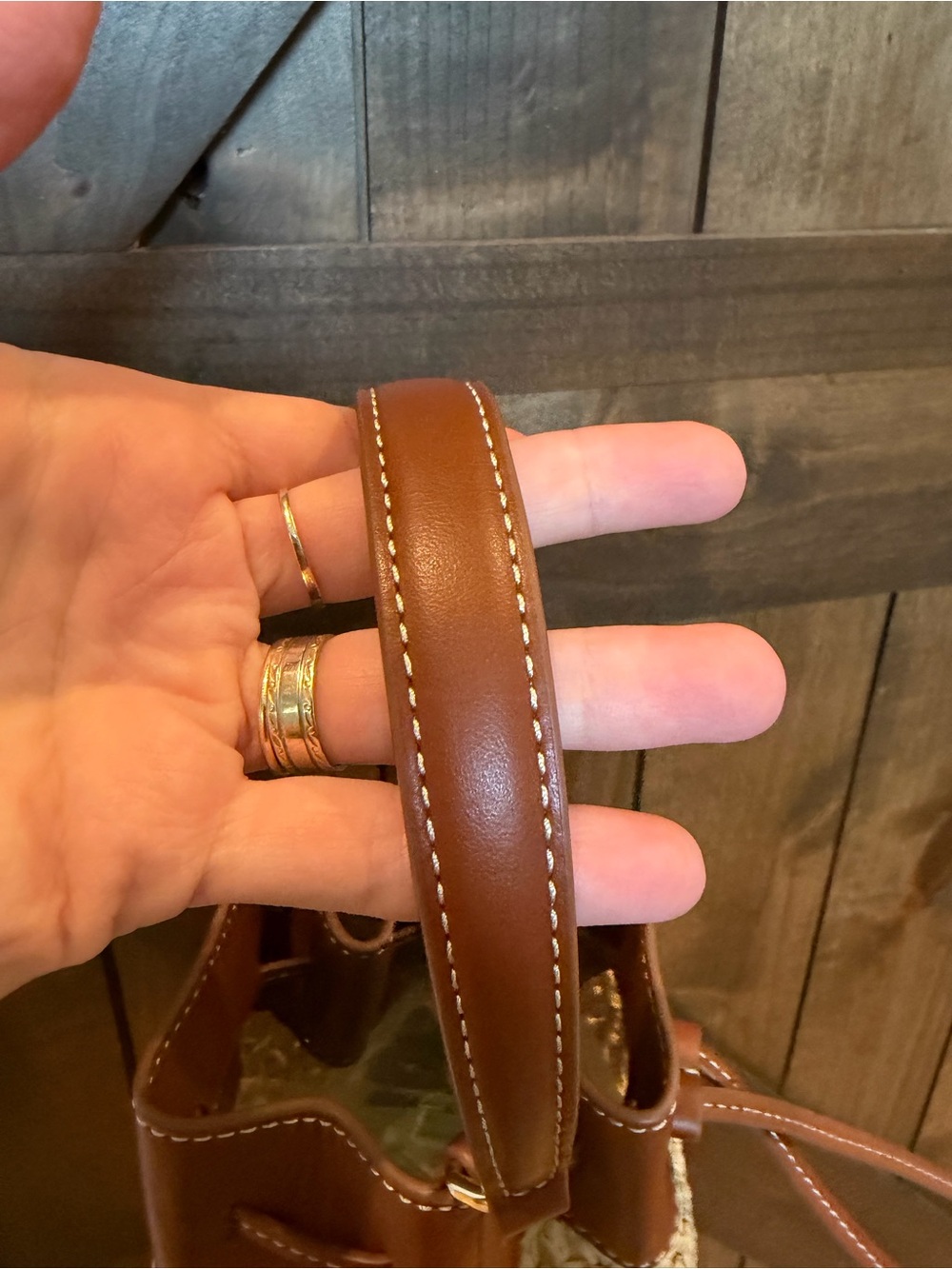 J. Crew Drawstring Bag in Straw and Leather - Picture 10 of 12